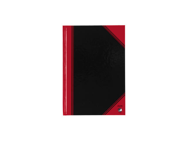 Notitieboek Bantex zwart/rood A5 lijn 70gr 96vel
