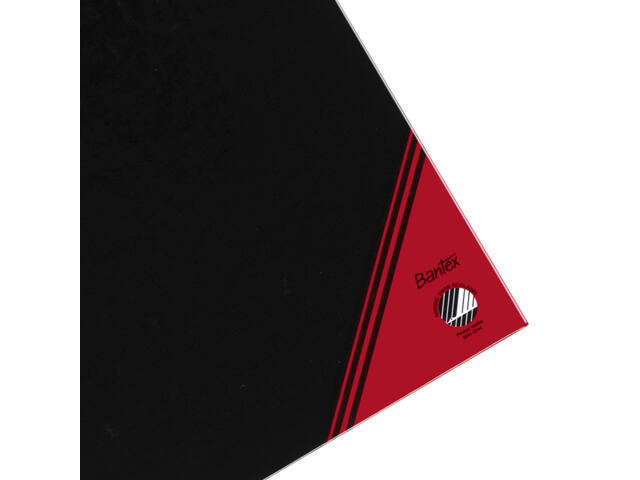 Notitieboek Bantex zwart/rood A5 lijn 70gr 96vel