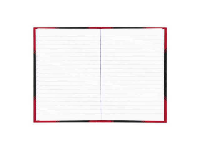 Notitieboek Bantex zwart/rood A5 lijn 70gr 96vel