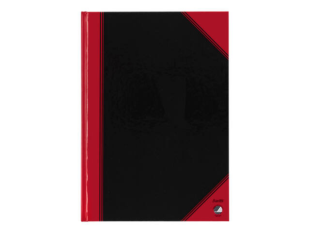 Notitieboek Bantex zwart/rood A4 lijn 70gr 96vel