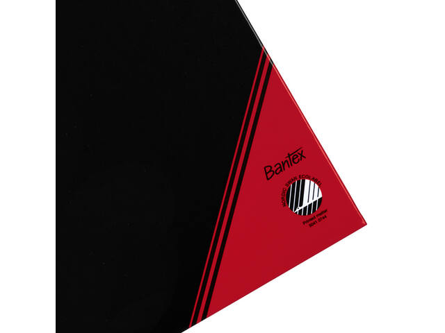 Notitieboek Bantex zwart/rood A4 lijn 70gr 96vel