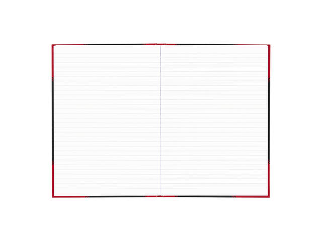 Notitieboek Bantex zwart/rood A4 lijn 70gr 96vel