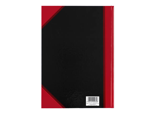 Notitieboek Bantex zwart/rood A4 lijn 70gr 96vel