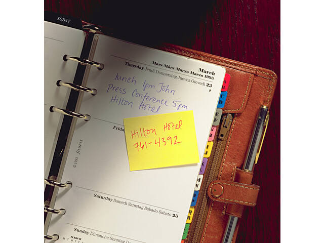 Memoblok Post-it 653-1B recycled 38x51mm geel