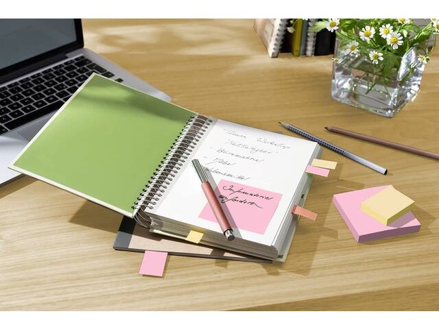 Memoblok Post-it 654-1B 76x76mm recycled geel
