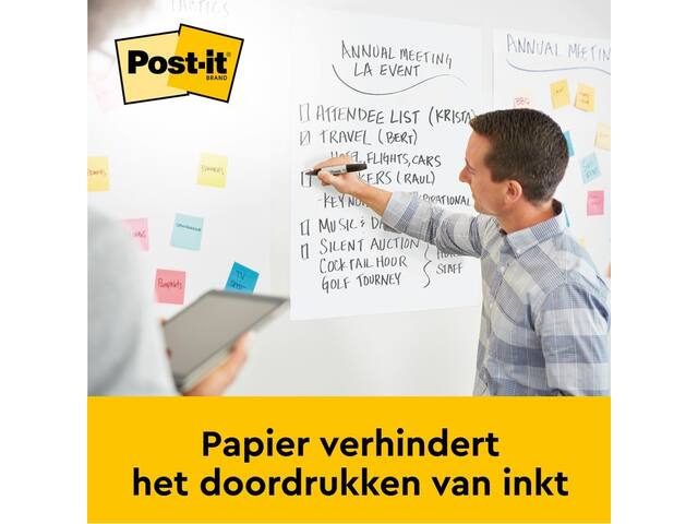 Meeting chart Post-it 563R Super Sticky tafel wit