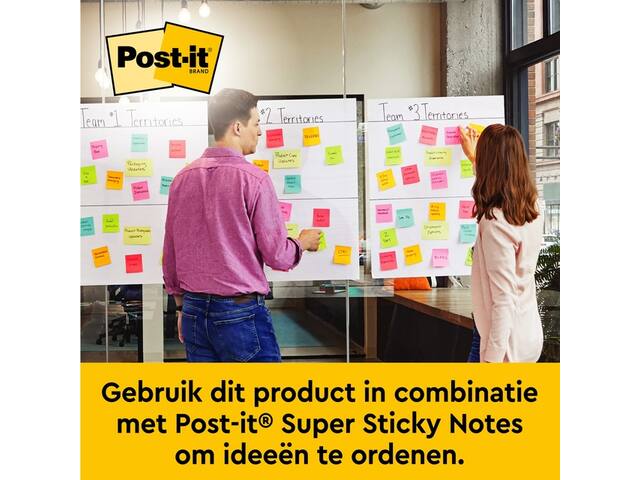 Meeting chart Post-it 563R Super Sticky tafel wit