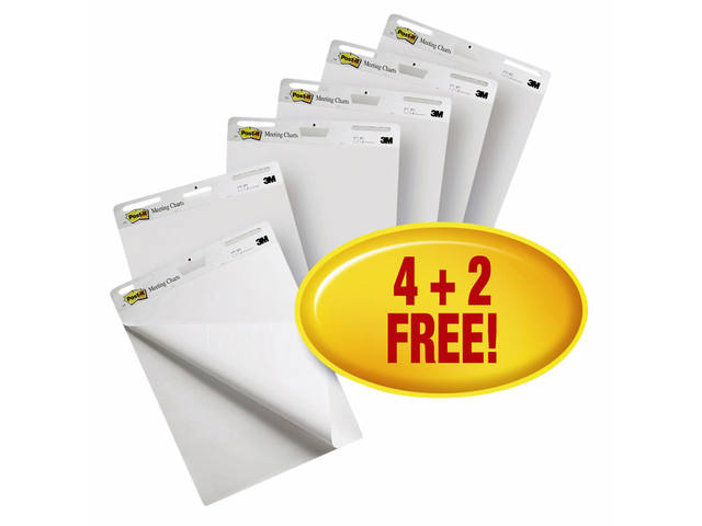 Meeting chart Post-it 559 Super Sticky 63.5cm 4+2