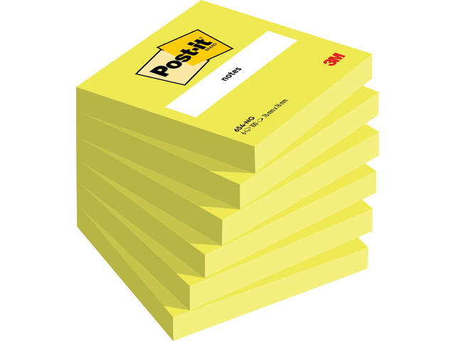 Memoblok Post-it 654 76x76mm neon groen