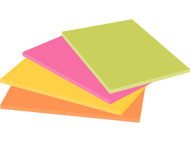 Memoblok Post-it 6445SS 152x101mm ass 4st