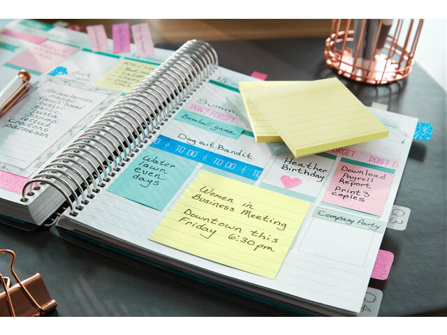 Memoblok Post-it 660 lijn 102x152mm canary yellow