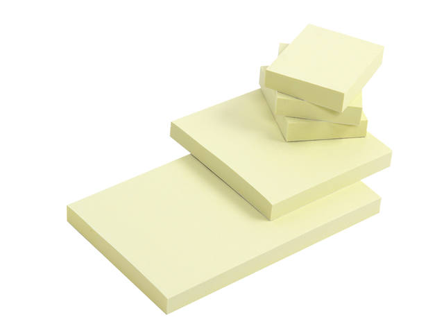 Memoblok Quantore 76x76mm geel