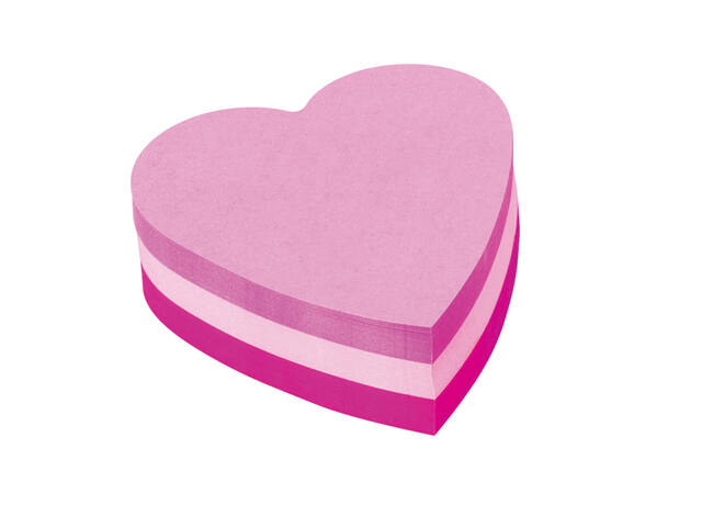 Memoblok Post-it Vormen 2007 70x70mm hart roze