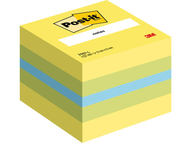 Memoblok Post-it 2051 51x51mm kubus lemon