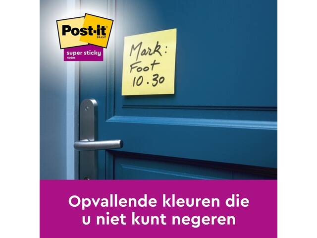 Memoblok Post-it 655 Super Sticky 76x127mm gl 14+2