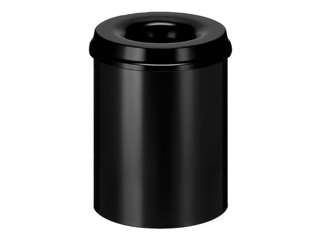 Papierbak+vlamdover Vepabins 15l rnd 26cm zwart