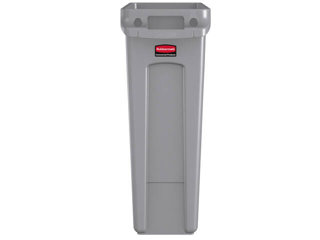 Afvalbak Rubbermaid Slim Jim Vented 87L grijs