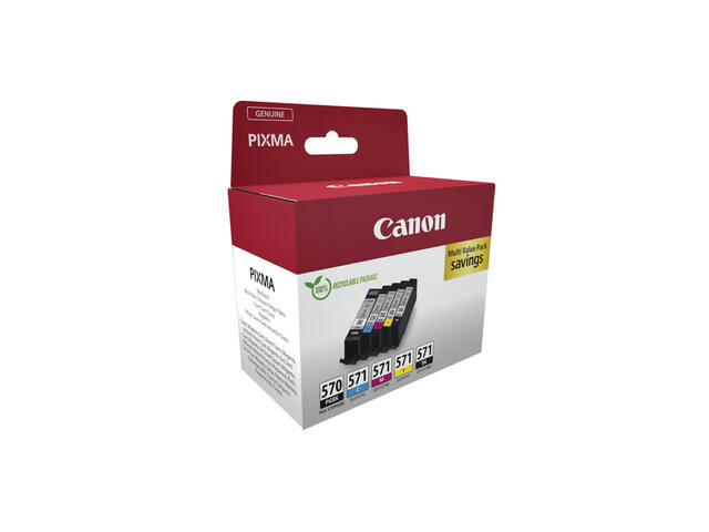 Inktcartridge Canon PGI-570 CLI-571 2x zwart 3 kl