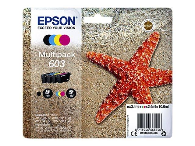 Inktcartridge Epson 603 T03U6 zwart + 3 kleuren
