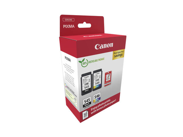 Inktcartridge Canon PG-545 CL-546 zw + kl + papier