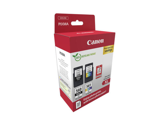 Inktcartridge Canon PG-560XL CL-561XL + papier