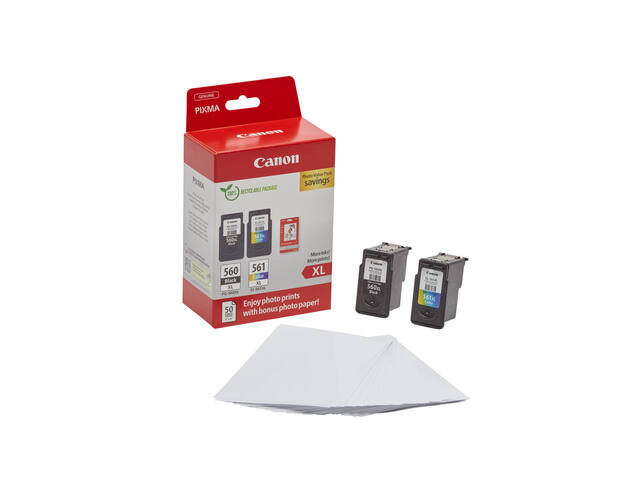 Inktcartridge Canon PG-560XL CL-561XL + papier