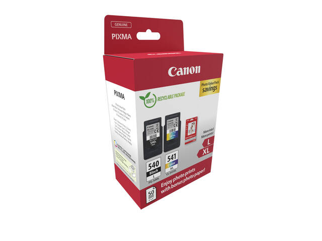 Inktcartridge Canon PG-540L CL-541XL zw+kl+papier