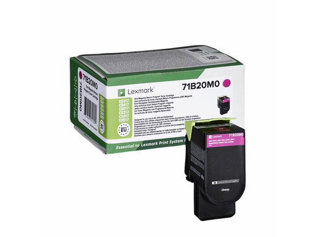 Tonercartridge Lexmark 71B20M0 rood