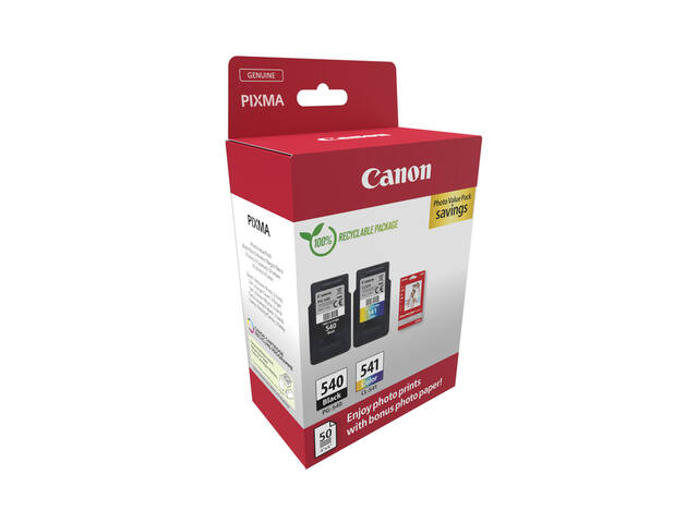 Inktcartridge Canon PG-540 CL-541 zw + kl + papier