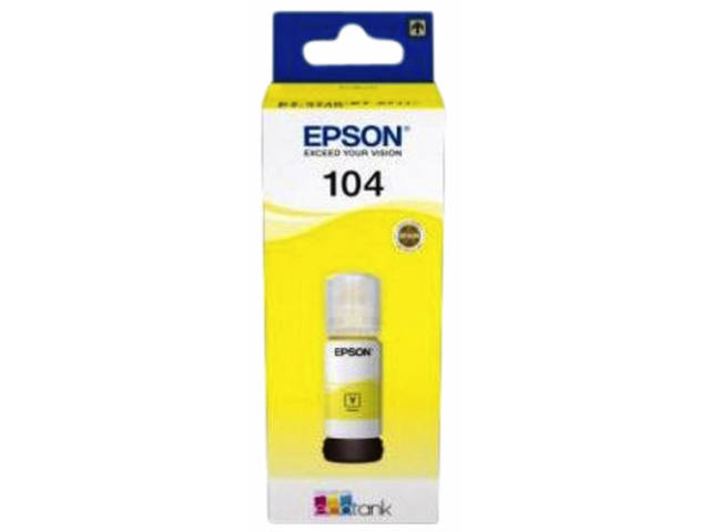 Navulinkt Epson 104 T00P440 geel