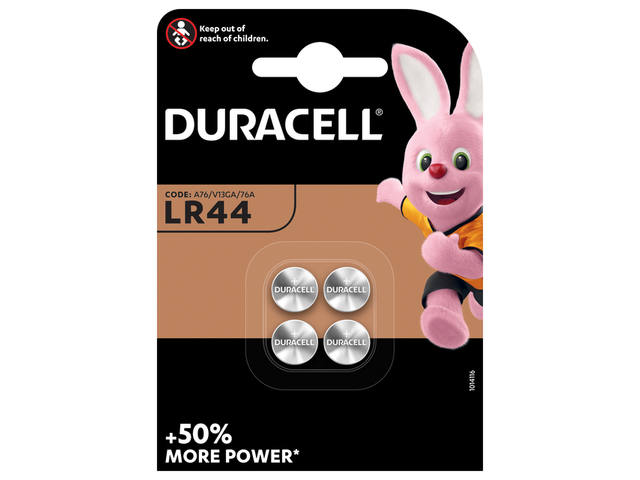 Batterij Duracell LR44 alkaline 4pack