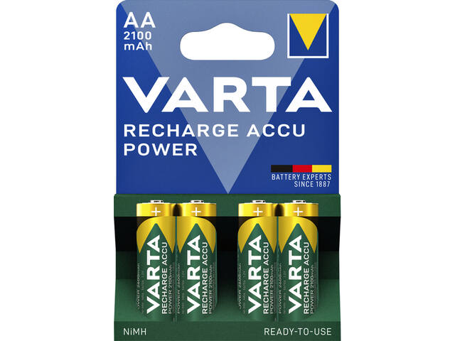 Batterij oplaadbaar VARTA 4x AA 2100mAh