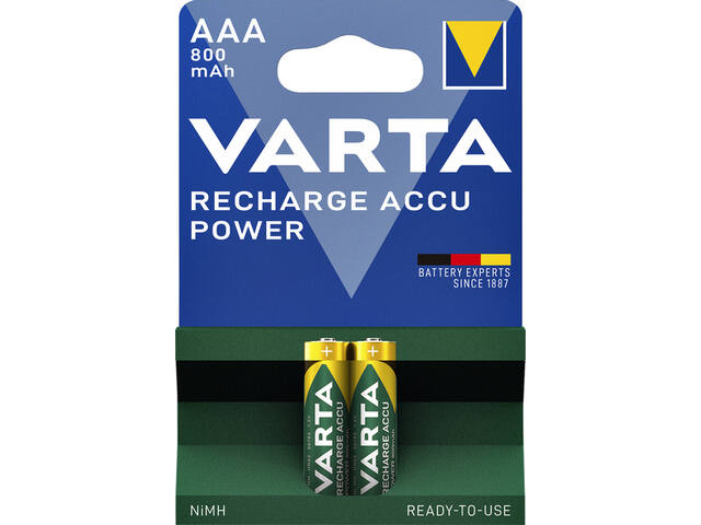 Batterij oplaadbaar VARTA 2x AAA 800mAh