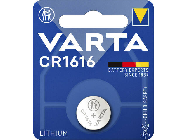 Batterij VARTA knoopcel 1x CR1616 lithium