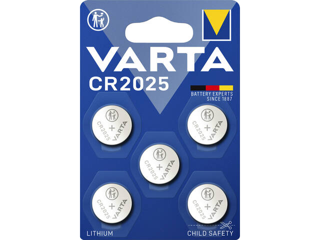 Batterij VARTA knoopcel 5x CR2025 lithium