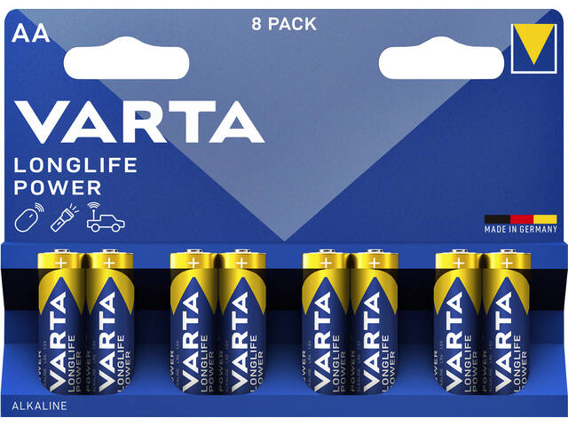 Batterij VARTA Longlife Power 8x AA