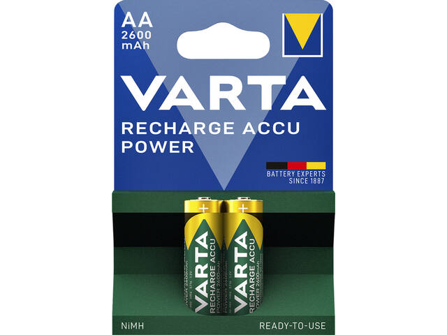 Batterij oplaadbaar VARTA 2x AA 2600mAh
