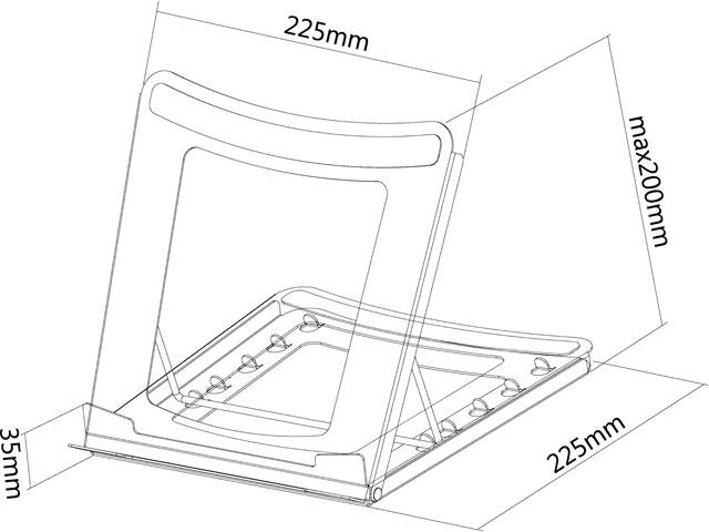 Laptopstandaard Neomounts NSLS075 zwart