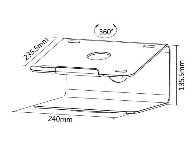 Laptopstandaard Neomounts NSLS050 zilver