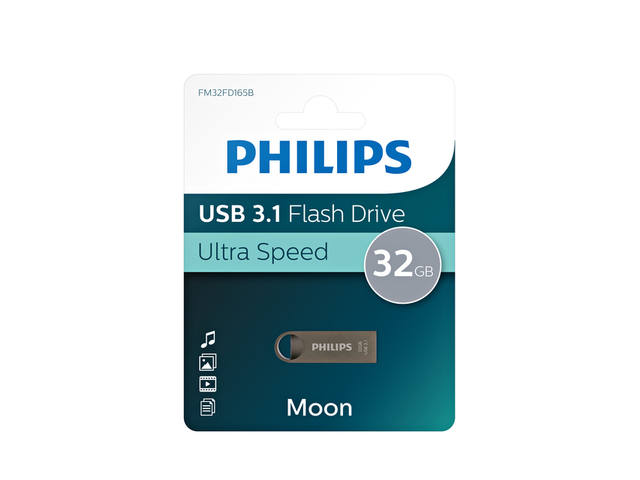 USB stick 3.1 Philips Moon USB-A 32GB grijs