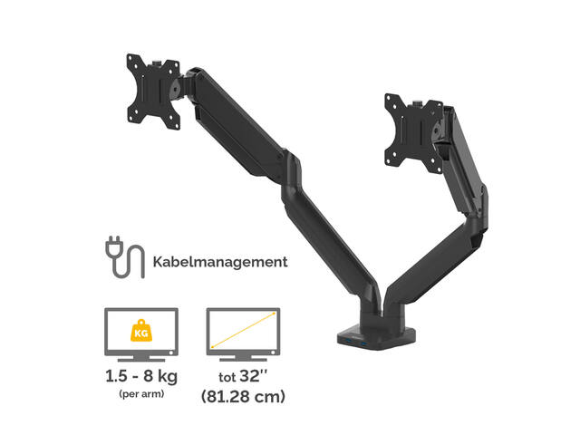 Monitorarm Fellowes Platinum Series dubbel hor