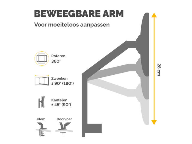 Monitorarm Fellowes Platinum Series dubbel hor