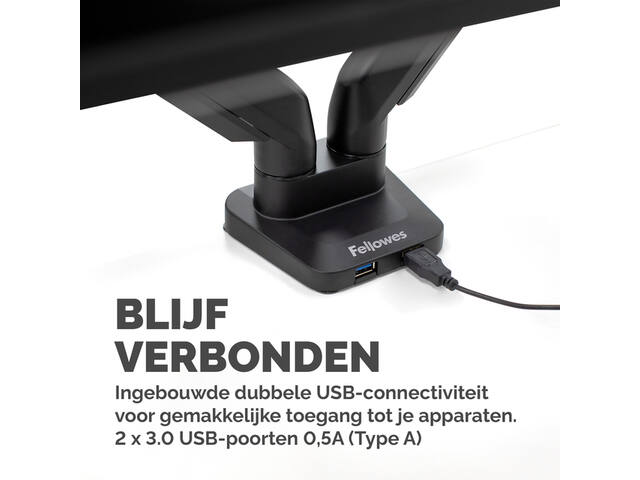 Monitorarm Fellowes Platinum Series dubbel hor