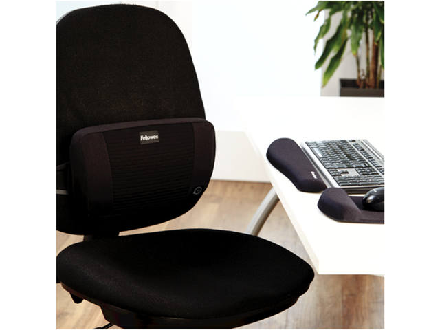 Muismatpolssteun Fellowes Plush Touch zwart