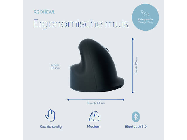 Ergonomisch muis R-Go HE Break Wireless Rechts M
