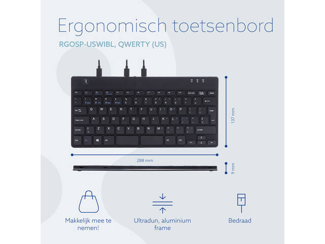 Toetsenbord R-Go Ergonomisch Split Break QWERTY