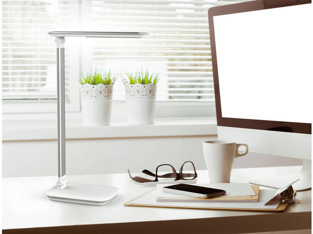 Bureaulamp MAUL Jazzy met USB poort wit