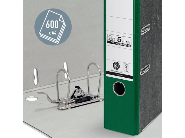 Ordner Leitz 1080 180  80mm karton A4 groen