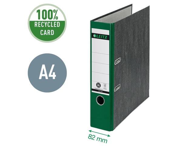 Ordner Leitz 1080 180  80mm karton A4 groen