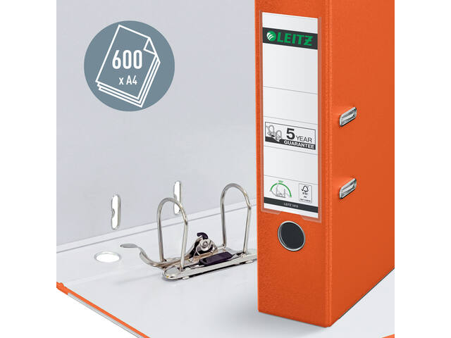 Ordner Leitz 1010 180  80mm PP A4 oranje